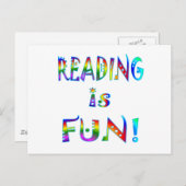 Lesen ist Spaß Postkarte (Vorne/Hinten)