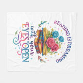 Lesen ist träumen... fleecedecke (Vorderseite (Horizontal))