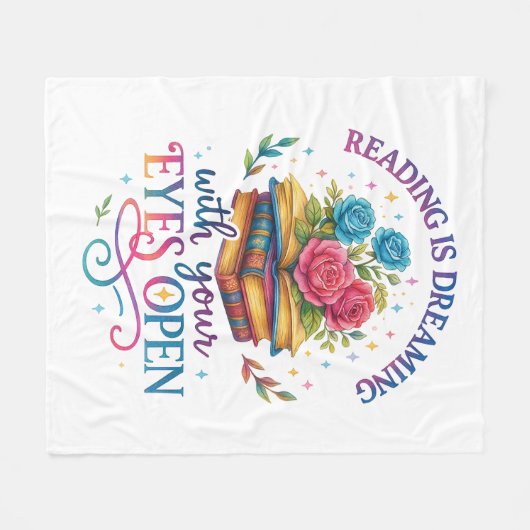 Lesen ist träumen... fleecedecke (Vorderseite (Horizontal))