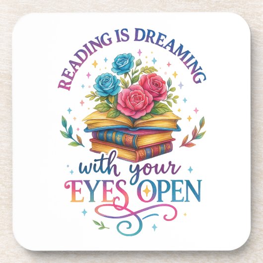 Lesen ist träumen... getränkeuntersetzer (Vorderseite)