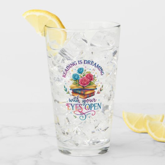 Lesen ist träumen... glas (Vorderseite Ice)