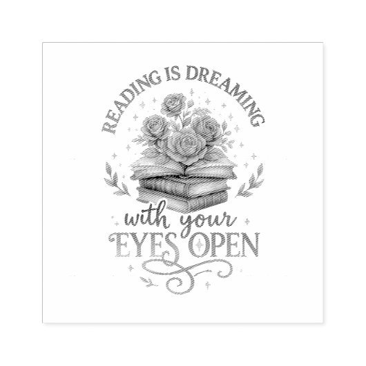 Lesen ist träumen... gummistempel (Prägung)