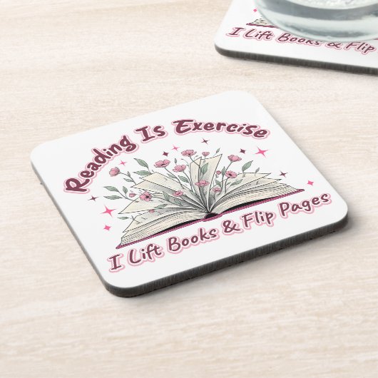 Lesen ist Übung... Getränkeuntersetzer (Linke Seite)