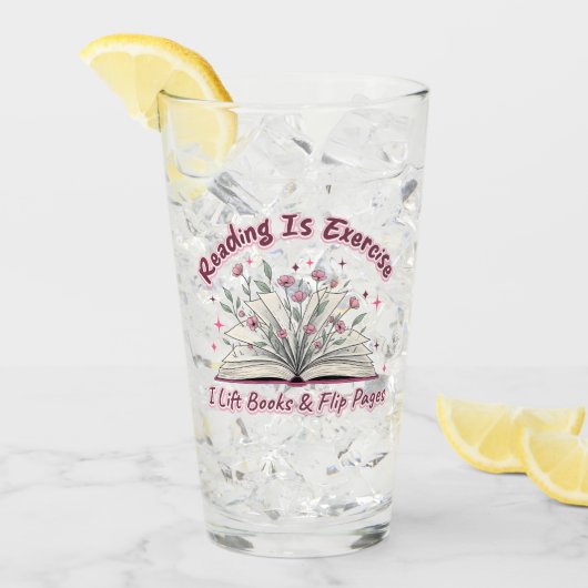 Lesen ist Übung... Glas (Vorderseite Ice)