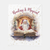 Lesen ist zauberhaftes Schneeflockendesign Fleecedecke (Vorderseite)