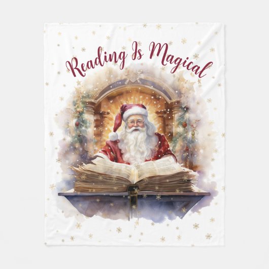 Lesen ist zauberhaftes Schneeflockendesign Fleecedecke (Vorderseite)