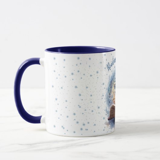Lesen ist zauberhaftes Schneeflockendesign Tasse (Links)
