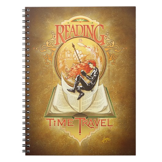 Lesen ist Zeitreise Notizblock (Vorderseite)