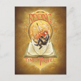 Lesen ist Zeitreise Postkarte