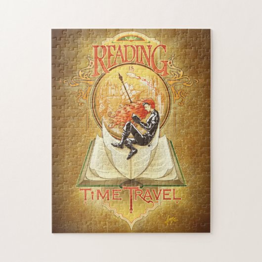 Lesen ist Zeitreise Puzzle (Vertikal)