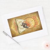 Lesen ist Zeitreise Rechteckiger Aufkleber (Umschlag)