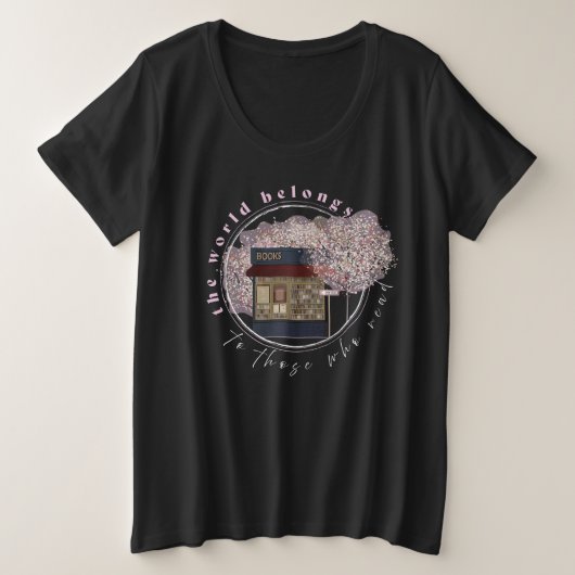 Lesen, Lesen, Lesen, Bibliothekarische Bücherregal Große Größe T-Shirt (Design vorne)