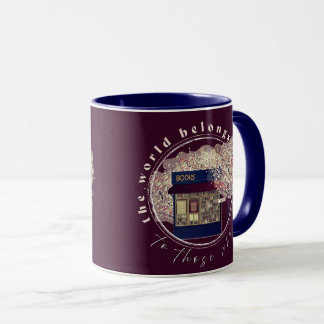 Lesen, Lesen, Lesen, Bibliothekarische Bücherregal Tasse