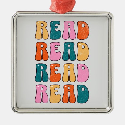 Lesen lesen Lesen Ornament Aus Metall (Vorne)