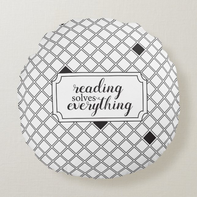 Lesen löst alles wirbelkissen rundes kissen (Vorderseite)