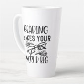 Lesen macht Ihre Welt zu einem großen T - Shirt Milchtasse (Linke Ecke)