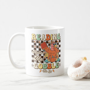 Lesen macht mich vor Freude gluckern Erntedankfest Kaffeetasse