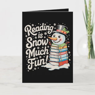 Lesen macht so viel Spaß Schneemann Bücher Weihnac Karte