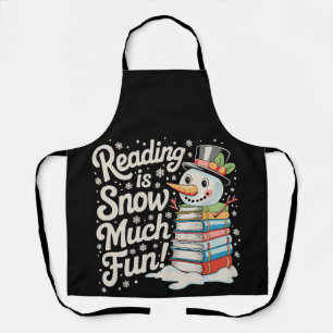 Lesen macht so viel Spaß Schneemann Bücher Weihnac Schürze