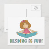 Lesen macht Spaß! Postkarte (Vorne/Hinten)