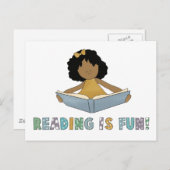 Lesen macht Spaß! Postkarte (Vorne/Hinten)