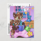 Lesen mit Daddy Postcard Postkarte (Vorne/Hinten)