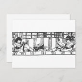 Lesen mit Dolly Postkarte (Vorne/Hinten)