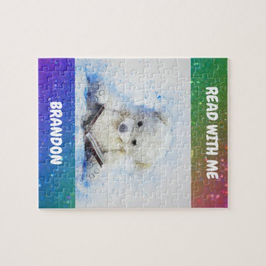 "LESEN MIT MIR" RAINBOW PUZZLE PERSONALISIERT (Horizontal)