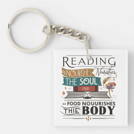 Lesen nährt Schlüsselanhänger (Vorderseite)