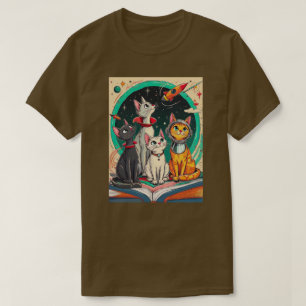 Lesen öffnet ein Tor zu kosmischen Katzen-Abenteue T-Shirt