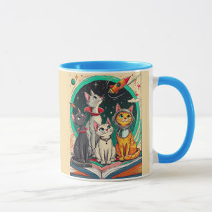 Lesen öffnet ein Tor zu kosmischen Katzenabenteuer Tasse