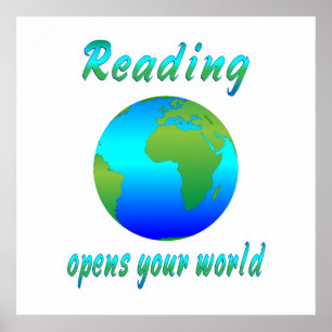 LESEN öffnet Welten Poster