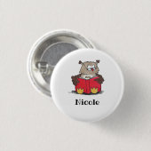LESEN-OWL-Taste von Nicole Janes Button (Vorne & Hinten)