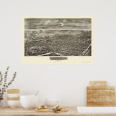 Lesen, PA Panoramablick - 1898 Poster (Küche)