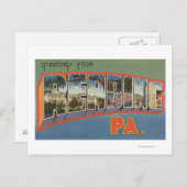 Lesen, Pennsylvania - Große Briefszenen Postkarte (Vorne/Hinten)