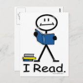 Lesen Postkarte (Vorne/Hinten)