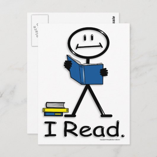 Lesen Postkarte (Vorne/Hinten)