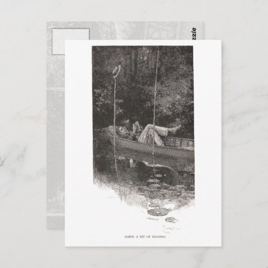 Lesen Postkarte (Vorne/Hinten)