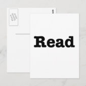 Lesen Postkarte (Vorne/Hinten)