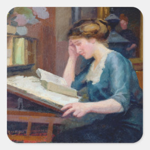 Lesen Quadratischer Aufkleber