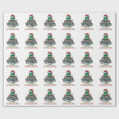 Lesen rund um den Weihnachtsbaum Geschenkpapier (Flach)