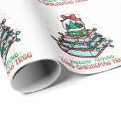 Lesen rund um den Weihnachtsbaum Geschenkpapier (Rolleneckpunkt)