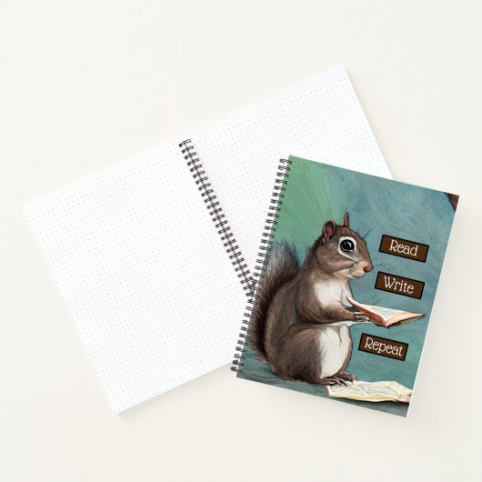 Lesen, Schreiben, Wiederholen eines Eichhörnchens Notizblock (Innenseite)
