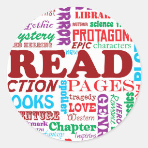 Lesen Sie alle über es! Runder Aufkleber