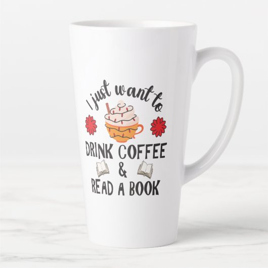 Lesen Sie Buch und trinken Kaffee Milchtasse (Rechts)