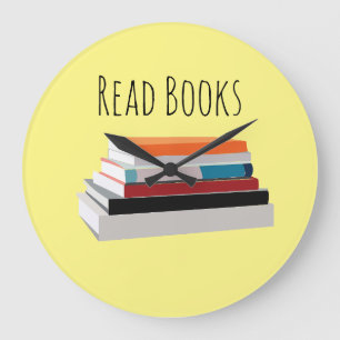 Lesen Sie Bücher Buchliebhaber Personalisiert Große Wanduhr