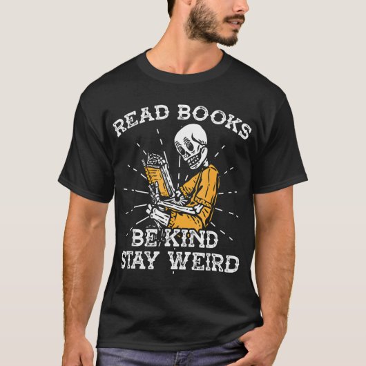 Lesen Sie Bücher, die gut Bleibe sind, Skelett les T-Shirt (Vorderseite)