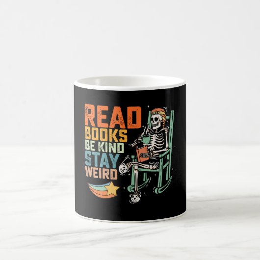 Lesen Sie Bücher mit freundlichem Bleibe seltsames Kaffeetasse (Mittel)