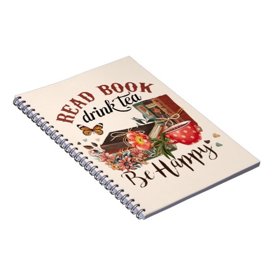 Lesen Sie Bücher, trinken Sie Tee und seien Sie gl Notizblock (Rechte Seite)