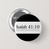 Lesen Sie das Bibel-Jesaja-41:10 Button (Vorne & Hinten)